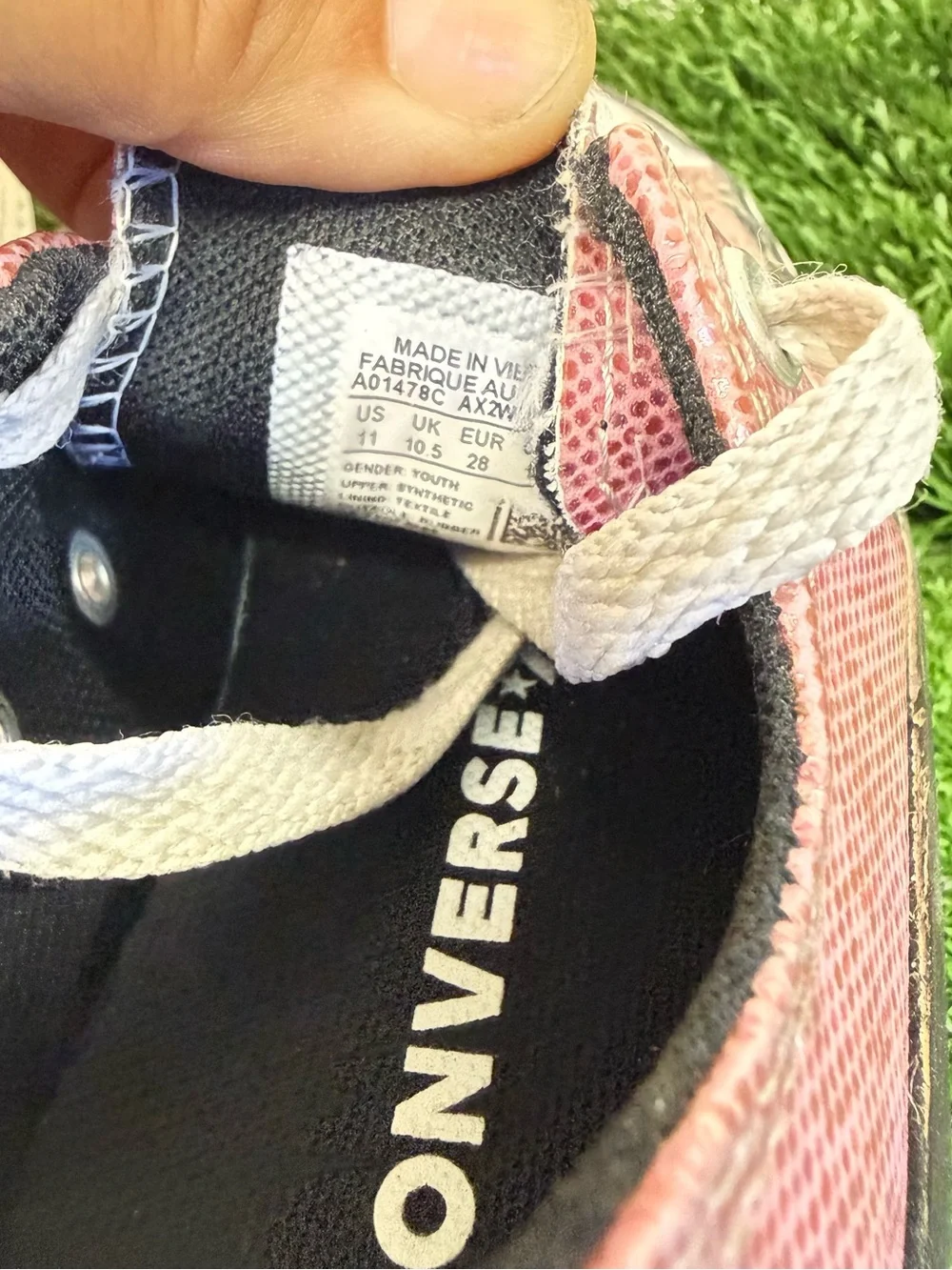 Converse Kids Pink Glitter Low-Top Sneakers